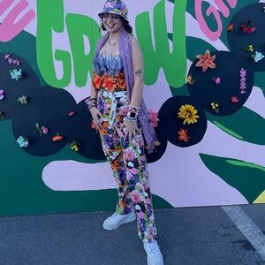 BDG Orange and Purple Straight Leg pants